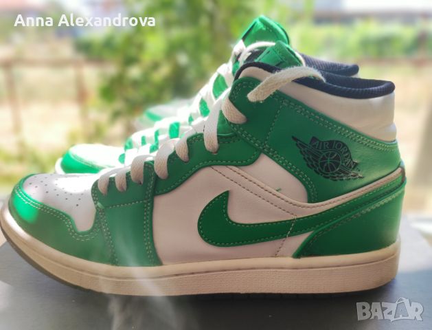 Nike Air Jordan Mid lucky green, снимка 3 - Маратонки - 46779946