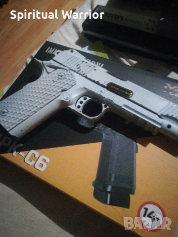 Метален Airsoft пистолет Colt 1911, 6mm caliber. 0,6 Joules! , снимка 4 - Въздушно оръжие - 53611560