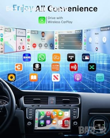 Нов Безжичен CarPlay Адаптер - Ултра-бърза връзка за автомобил кола , снимка 3 - Друга електроника - 46616445