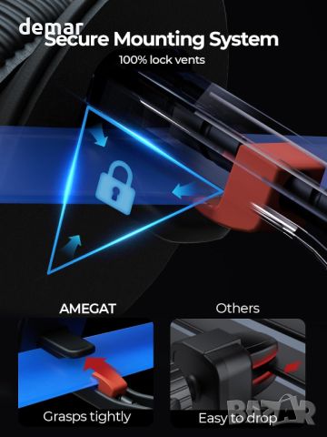 AMEGAT Магнитно безжично зарядно устройство за кола за iPhone 15/14/13/12,15W  Съвместимо с Mag-Safe, снимка 7 - Зарядни за кола - 45286031