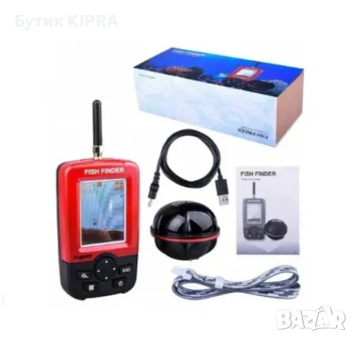 Сонар за риболов Sonar Fish Finder XJ-01, LCD екран, Безжичен сонарен сензор 100 м, снимка 1 - Такъми - 47551132