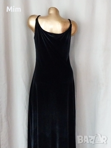 L Дълга черна рокля, снимка 5 - Рокли - 52327153