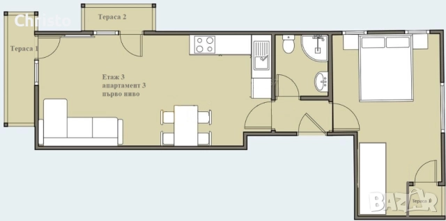 Собственик продава три имота в НЖСК разположени в центъра на кв. Сарафово , снимка 10 - Апартаменти - 50573799