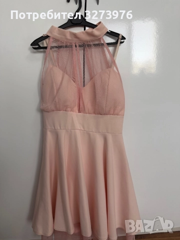 Розова рокля , снимка 2 - Рокли - 52431242