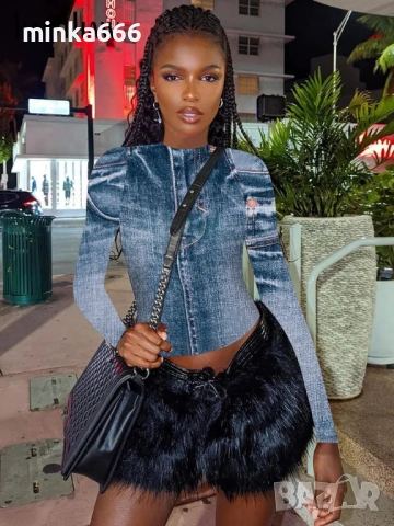 Дамска еластична блуза