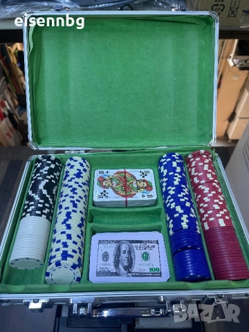 Покер чипове комплект , снимка 3 - Карти за игра - 51870580