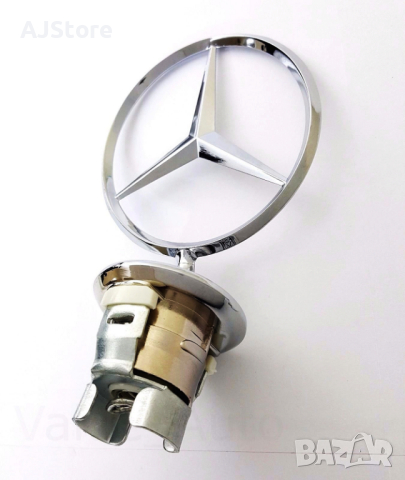 Емблема мерник за Mercedes Benz Silver Logo, снимка 4 - Аксесоари и консумативи - 45059275