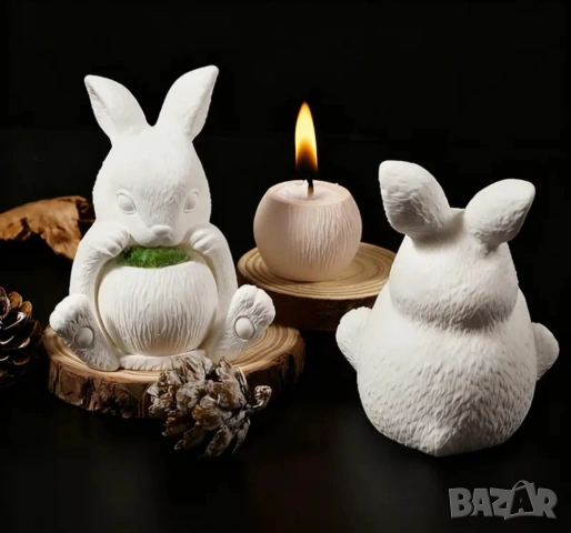 Молд кашпа свещник заек, две части , снимка 8 - Форми - 53039725