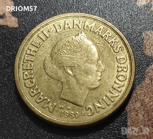 Монета Дания 10 крони, 1989, снимка 2 - Нумизматика и бонистика - 53864668