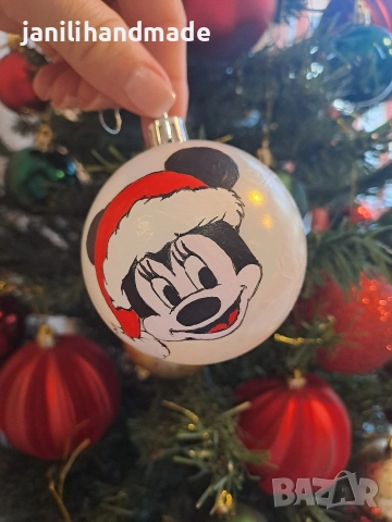 Ръчно рисувани Коледни топки , снимка 3 - Коледни подаръци - 52684902