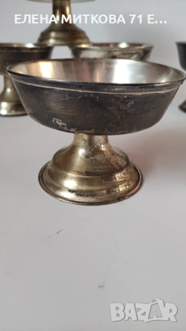 Сервиз от 6 бр.посребрени купи на столче за сладолед, снимка 8 - Други ценни предмети - 54188835