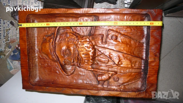 Дърворезба пано, снимка 2 - Антикварни и старинни предмети - 50659009