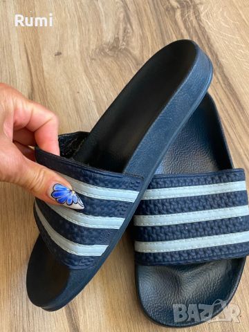 Оригинални синьо/бели чехли adidas Adilette ! 38 н, снимка 4 - Чехли - 46286689