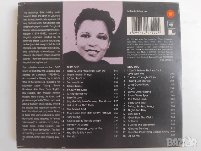 Billie Holiday – Lady Day: The Best Of Billie Holiday - оригинален диск музика, снимка 2 - CD дискове - 53531695
