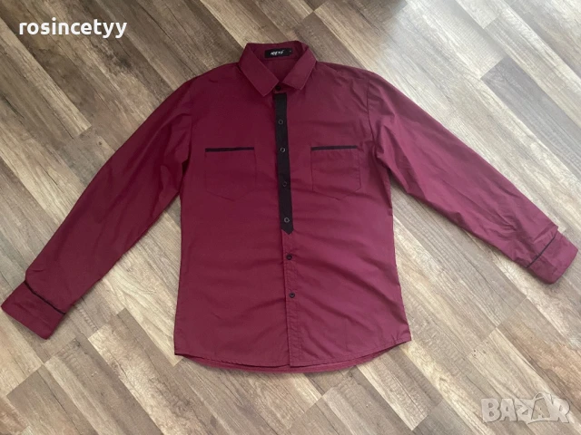 мъжка риза бордо