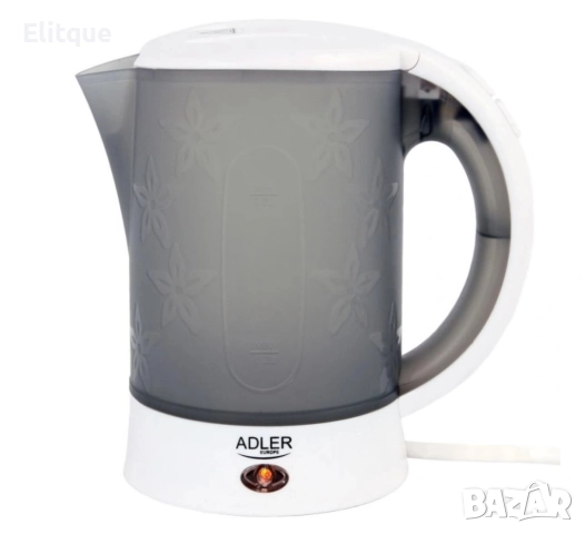 Електрическа кана Adler AD1268, 600W, 0.6l, сив, 2 ГОДИНИ ГАРАНЦИЯ, снимка 3 - Друга електроника - 52888950