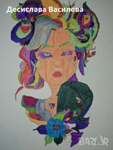 Рисунка " Майката пролет", снимка 2 - Картини - 54128589