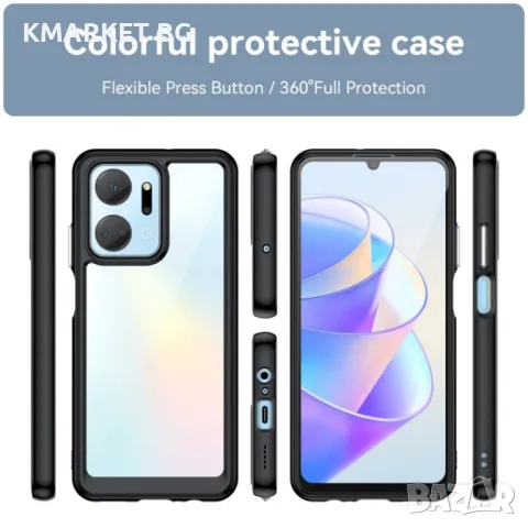 Honor X7A Силиконов Калъф Transparent TPU и Протектор, снимка 9 - Калъфи, кейсове - 48999219