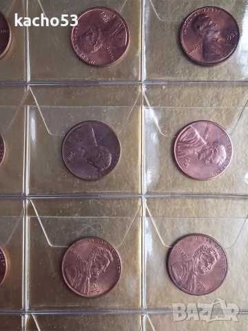 1 цент 1963-2007 г.- 40 броя , САЩ, снимка 10 - Нумизматика и бонистика - 54255223