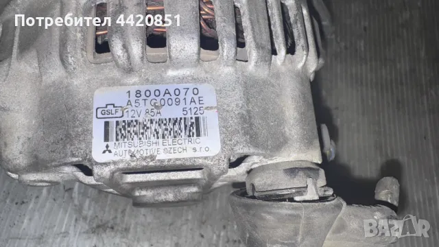 Динамо / Алтернатор за Mitsubishi Colt -  1800A090 / A5TG0091AE, снимка 2 - Части - 49907712