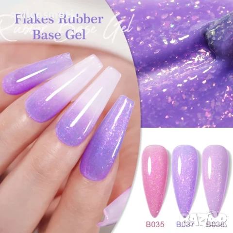 ПРОФЕСИОНАЛНА КАМУФЛАЖНА КАУЧУКОВА БАЗА С НЕЖНИ БЛЕСТЯЩИ ЧАСТИЦИ - UR SUGAR 7 мл, снимка 13 - Продукти за маникюр - 50593086