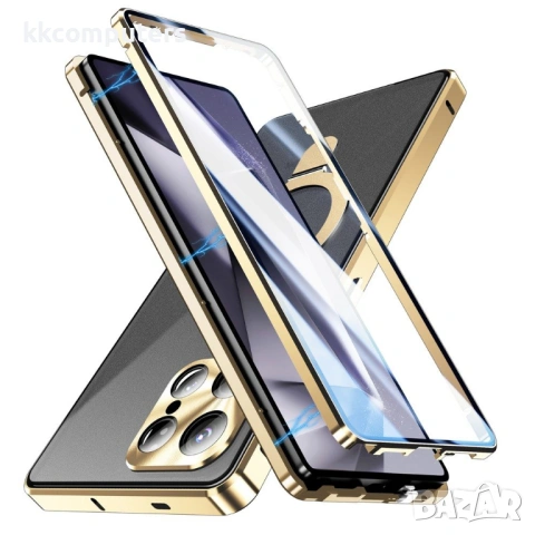 Магнитен калъф за Samsung Galaxy S26 Ultra с протектор – матов PC гръб, метална рамка и стойка, 5 цв, снимка 6 - Калъфи, кейсове - 53680957