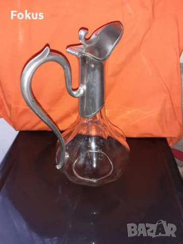 Прекрасна кана графа посребрена маркирана Dumanoir Etain, снимка 2 - Антикварни и старинни предмети - 50918929