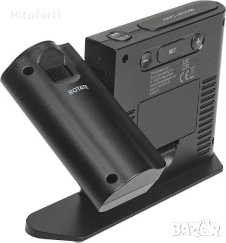 Радиоуправляем прожекционен будилник TFA Dostmann 60.5017.01, снимка 2 - Други стоки за дома - 53802582