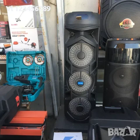 Преносима караоке колона ТТД 2810 3х8 инча микрофон, снимка 3 - Bluetooth тонколони - 50831967
