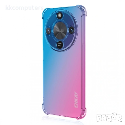 Калъф ENKAY за Honor Magic8 Lite 5G - TPU, Shockproof с Удебелени Ъгли, Градиентен Дизайн, Вкл. Прот, снимка 4 - Калъфи, кейсове - 53174859