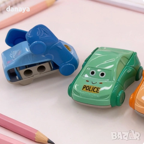 6532 Ученическа острилка за моливи кола с контейнер, снимка 2 - Ученически пособия, канцеларски материали - 54022701