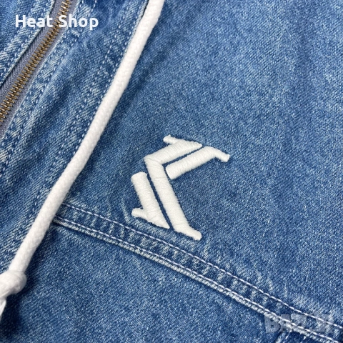 Дамско яке Karl Kani Vintage Cropped Denim Jean Jacket, снимка 4 - Якета - 53793164