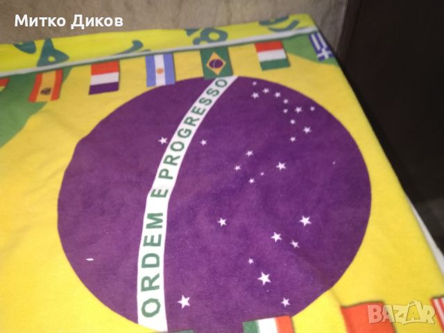 Плажна кърпа Световно първенство по футбол Бразилия 69х136см, снимка 3 - Футбол - 45608031