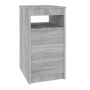 vidaXL Шкаф с чекмеджета, сив сонома, 40x50x76 см, инженерна дървеси(SKU:815094на, снимка 1 - Шкафове - 45878320