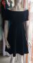 Черна рокля със смъкнати рамене и дантела в талията, снимка 1 - Рокли - 45380523