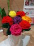Плетени цветя- рози, лалета, карамфили, снимка 12