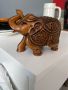 Дървена статуетка индийски слон 17 см , снимка 1 - Антикварни и старинни предмети - 45636630