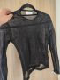 Прозрачна черна блуза , снимка 1 - Блузи с дълъг ръкав и пуловери - 45641792