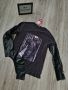 Нова колекция черна дамска блуза с кожени акценти на намаление , снимка 1 - Блузи с дълъг ръкав и пуловери - 45887939