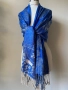 Тъмносин шал/ различни видове, с етикет, снимка 3