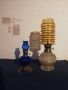 Оригинална миниатюрна маслена лампа от кобалтово синьо стъкло, снимка 2
