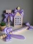 Комплект за моминско парти от дъска, точилка и чук в лилаво, снимка 1 - Декорация - 45126611