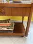 Ретро дървена маса/ шкаф на колелца , снимка 4