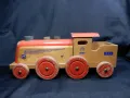 СТАРА РЕТРО ДЪРВЕНА ИГРАЧКА ЛОКОМОТИВ HABA GERMANY, снимка 2