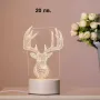 Холограмна 3D LED нощна лампа, 4W, 220V , снимка 2