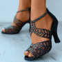 Дамски елегантни сандали на висок ток, снимка 1 - Сандали - 45025559