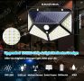 4Бр. LED Соларна лампа със сензор за движение 100 ЛЕД Диода, снимка 3