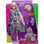 Кукла Barbie Extra Flower Power - с много дълга руса коса и домашен любимец / Mattel