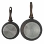Комплект тигани 9Tnine-4419, 22/26см, Мраморно покритие, Кован алуминий, снимка 4