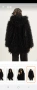Черно екопалто с косъм, снимка 2